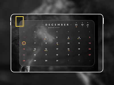 Calender Glass-Morphism