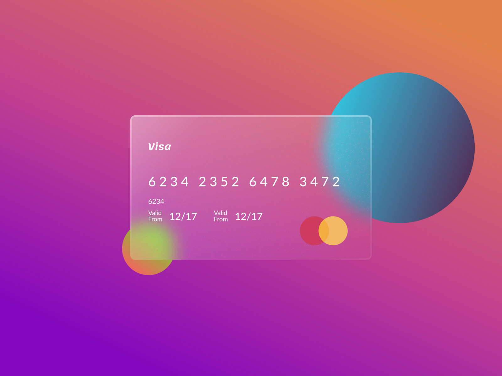 Credit card Glassmorphism by thedesigneray on Dribbble