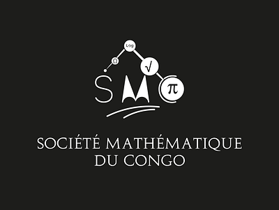 Logo société mathématique du Congo graphic design logo