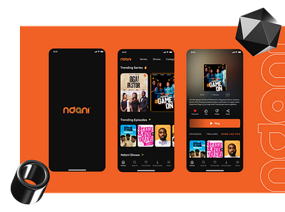 NdaniTV Mobile App UI Concept app branding design icon movie app typography ui ux