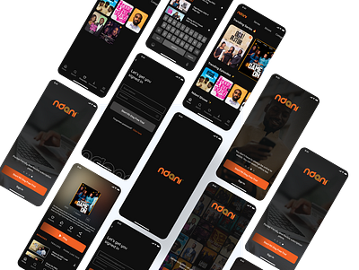 NdaniTV Mobile App UI Concept app branding design icon movie app typography ui ux vector