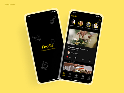 Foodie app design ui ux