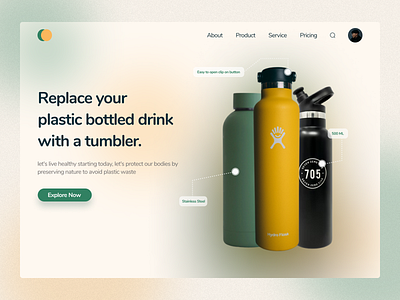Natural tumbler branding design designer frontend minimalist uidesign uxdesign world