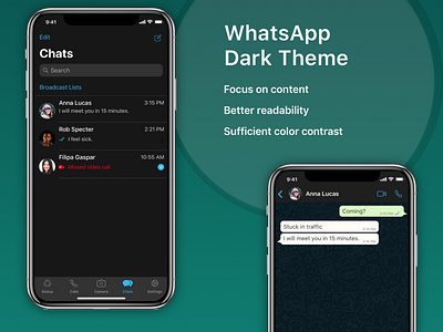 WhatsApp Dark Theme