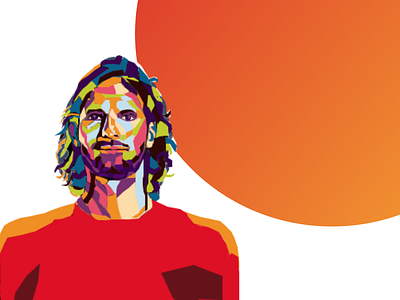 Wpap Handball Player Portrait Illustration