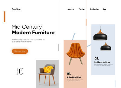 Mordern Furniture Website Front UI design futniture shopify store ux web webdesign