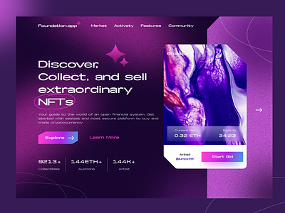 NFT Platform | Foundation.app | Web UI | Web Design branding crypto cryptocurrency design foundation nft foundation.app logo nft nft platform nft ui web