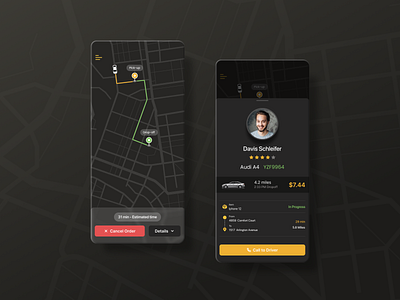 Delivery App - Dark Mode app dark delivery kyrgyzstan mobile ui ux