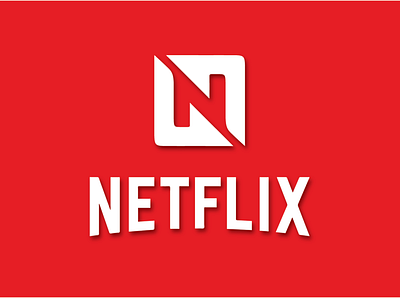 Netflix Logo Re-design branding graphic design illlustrator logo media modern logo negative space netflix photoshop typography