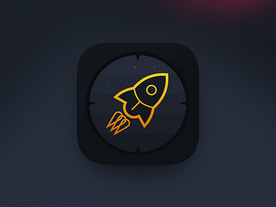 Dailyui Day 5 - Application icon Icon 005 5 app application button dailyui day icon rocket sky