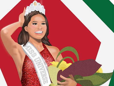 Miss Universe 2021 - Andrea Meza 2021 2021 trend adobe adobe illustrator art artist design digitalart illustration illustrator mexico miss universe vector winner