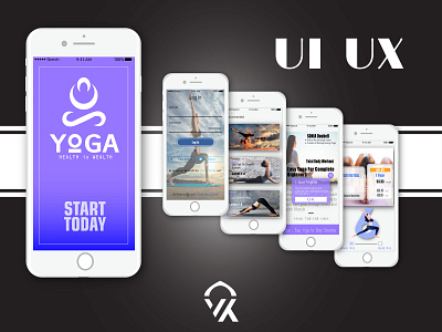 UI UX Design / A Yoga Application application day design fit healthcare illustration mobile night ui ux yoga