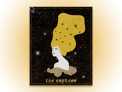 The Empress art character design empress illustration logo magic poster power queen space stars