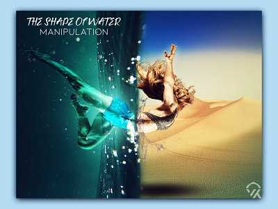 Manipulation Design in Photoshop art design floating girl peace photo manipulation photoshop sand shiney water