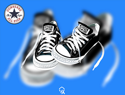 Converse All Star Vector design in Illustrator. art converse creative design halftone illustrator logo oldschool sneakers travel vector