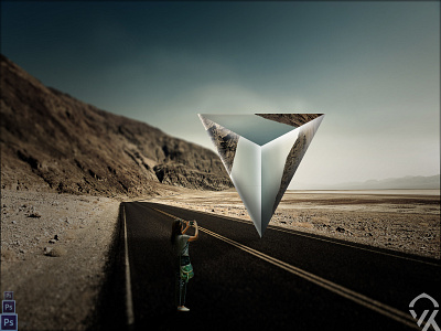 Surreal Landscape Geometric Photo Manipulation