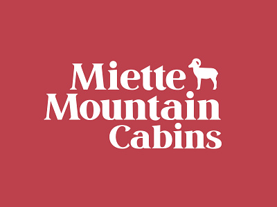 Miette Mountain Cabins Logo branding design illustration logo typography