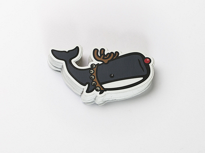 Merry Christmas antlers bells christmas nose reindeer rudolph sticker stickers sticky whale