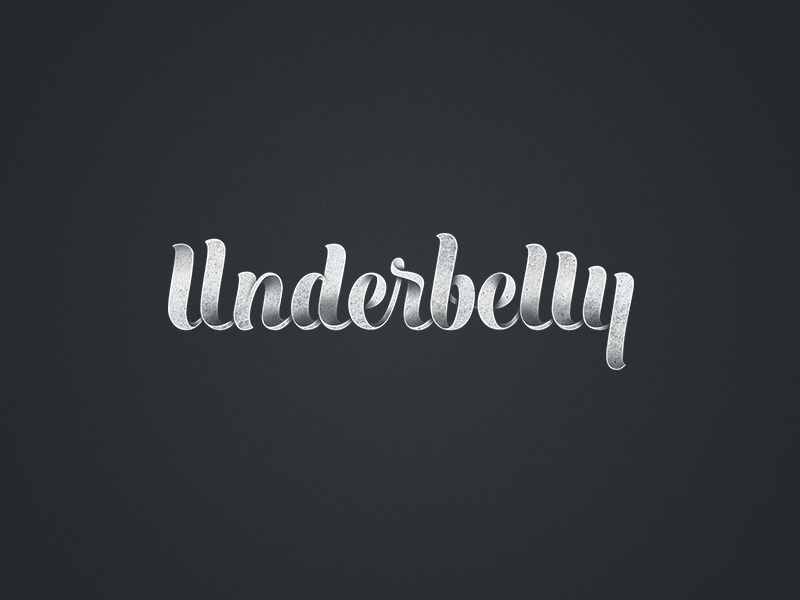 Ub Logo Texture thick script friendly script logo underbelly logotype
