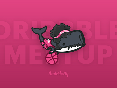 Dribbble meetup coming at ya illustration meetup stickers whale