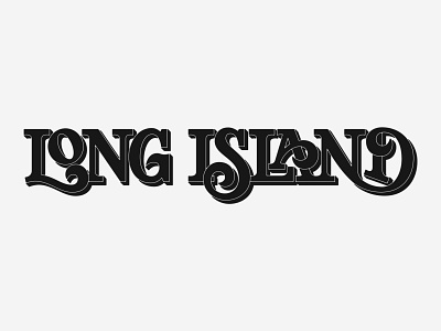 Long Island Lettering custom lettering design hand lettering lettering logo logotype long island serif typography wordmark wordmark logo wordmarks