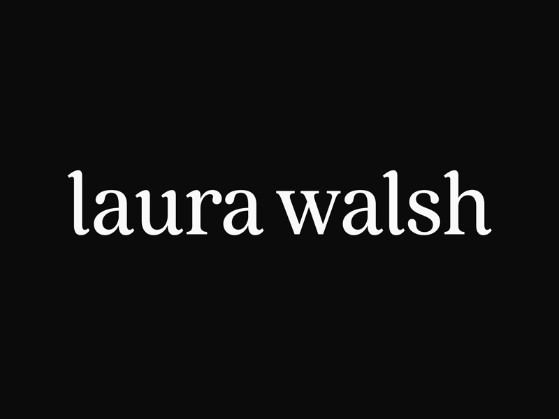 Laura Walsh Logotype logo design logotype design logomark identity design typography serif lettering custom lettering logo wordmark logotype
