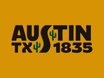 Austin Texas austin austin texas branding cactus custom lettering design hand lettering illustration lettering logo logotype texas typography