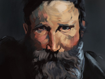 Bearded Man beard digital painting illustration man