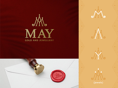 Gold & Jewelry Logo branding gold jewellery jewelry logo design may logo myanmar