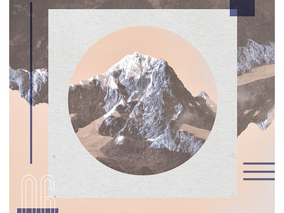 Day 06 - Over the mountain. collage daily design sketch texture typography vector