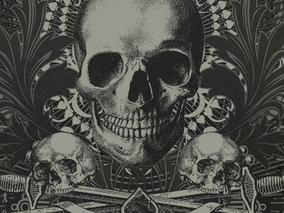 More Skulls collage illustration texture