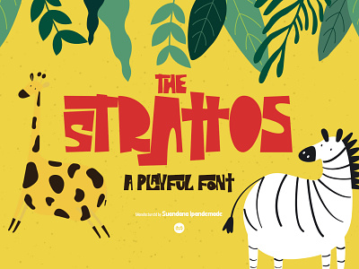 The Strattos - A Playful Font branding cartoon font comic font creative design fonts goodtype illustration kids font logotype playful sweet font typography