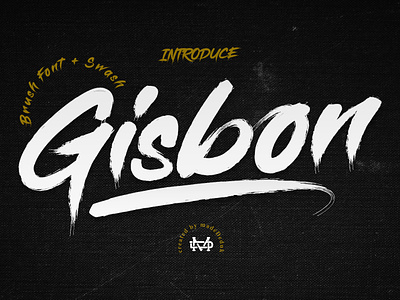 Gisbon - BRUSH TYPEFACE blackletter brush brush typeface creative display font font urban font