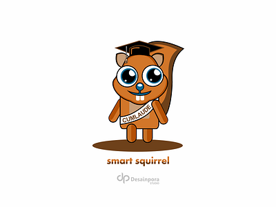 "Smart Squirrel" #1 animal art animals flat design illustration maskot squirrels vector animation vector art