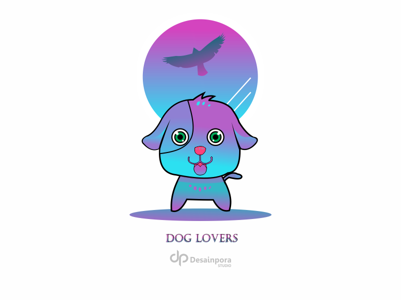 "Dog Lovers" #3 dog illustration dog art design vector art maskot vector animation illustration flat design animals animal art