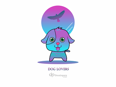 "Dog Lovers" #3 animal art animals design dog art dog illustration flat design illustration maskot vector animation vector art