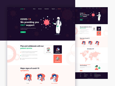 Website Design agency website coronavirus covid19 design graphics illustration support template template design ui ux ux design vector vector art web website website design