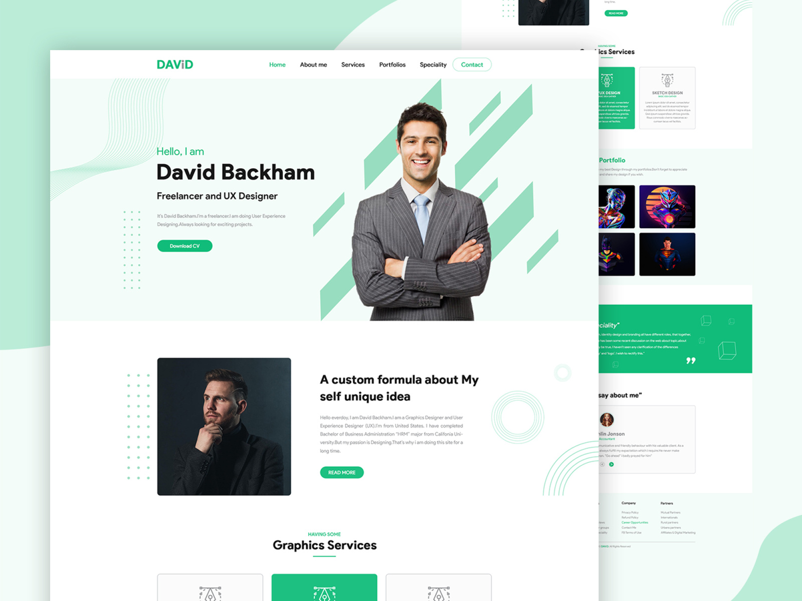 Personal Website Template By Mehedi Hasan On Dribbble