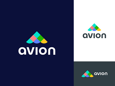 Avion logo design abstract animation app app design art avion branding colorful colourful logo debut shot design flat logo logo logo design logos logotype minimal multicolor typography website