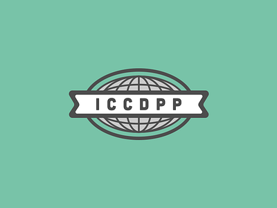 ICCDPP banner globe icon illustration illustrator international logo mark world