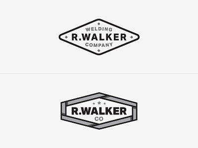 R. Walker Welding Co. angles badge brand branding company lockup logo vector welding