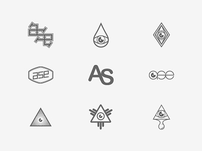 ASE Branding brand branding drop eye logo masonic paint pyramid triangle