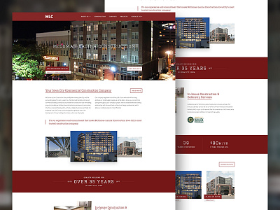 McComas-Lacina Construction construction homepage iowa web web design website
