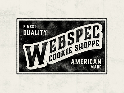 Webspec Cookie Shoppe brand branding cookie logo logotype shoppe texture typography vintage
