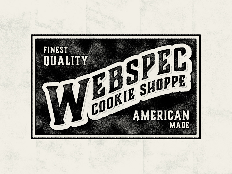 Webspec Cookie Shoppe branding brand logotype logo texture vintage shoppe cookie typography