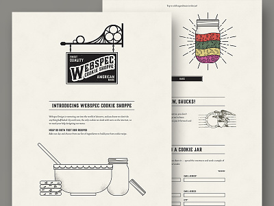 Webspec Cookie Shoppe cookie illustration jar shoppe site texture vector web web design website