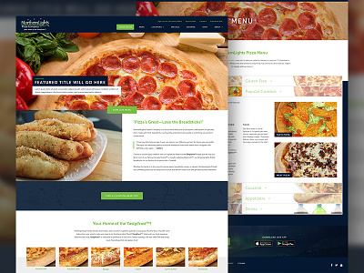 Northernlights Pizza Co. food pizza restaurant site tasty web web design