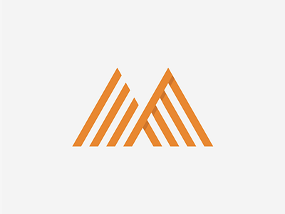 Murphy Tower Service angles branding lines logo m mark orange repetition shadow triangle
