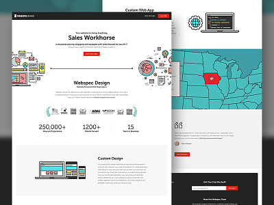 Webspec Landing Page iowa landing layout marketing midwest site web web design