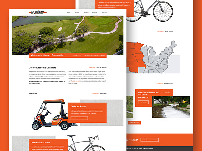 Howrey Construction concrete construction layout redesign site web web design webdesign website